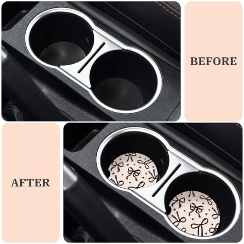 Black Bow Coquette Car Coasters - Image 3