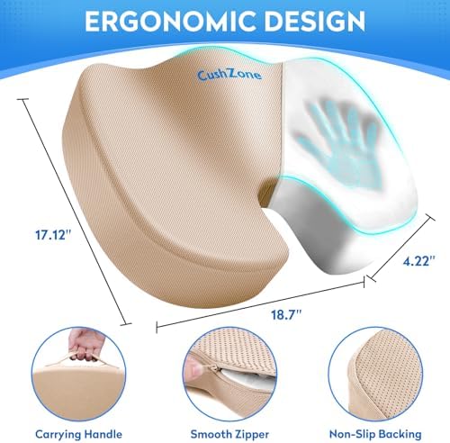 CushZone XXL Memory Foam Seat Cushion - Image 4