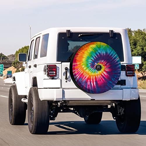 Delerain Spare Tire Cover with Backup Camera Hole Tie Dye Wheel Covers - Image 2
