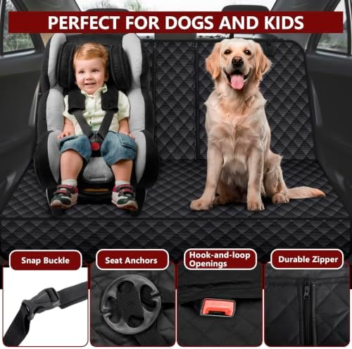 Dog Car Seat Cover for Back Seat, Waterproof Back Seat Cover for Dogs, - Image 3
