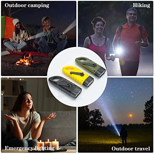6 Pack Hand Crank Flashlights Solar Powered Flashlight - Image 6