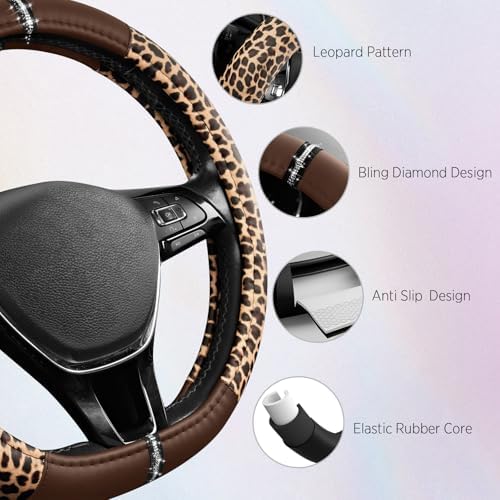 Road Comforts Leopard Steering Wheel Cover - Image 4