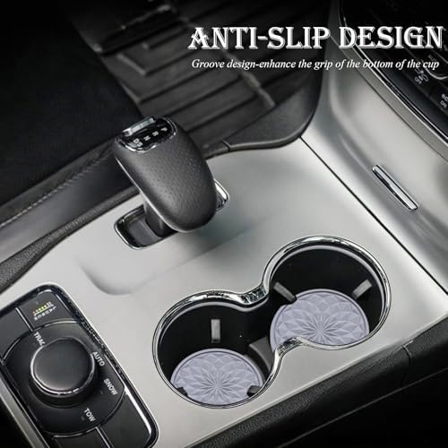 4 Pack Silicone Car Cup Holder Coaster – 2.75 Inch Non-Slip Drink Mat, - Image 3