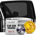 XL/Car Side Window Shades for SUV. 8 Sizes/2 Pack. Stretch-to-Fit Mesh for Rear by Qualizzi
