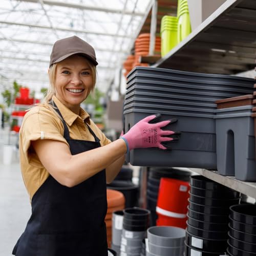 KAYGO Safety Work Gloves for Men Women, PU Coated Palm & Fingers - Image 3