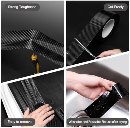 Storystore Car Door Edge Guard, 2.7 in x 33 Ft Black Door Edge Protector - Image 3