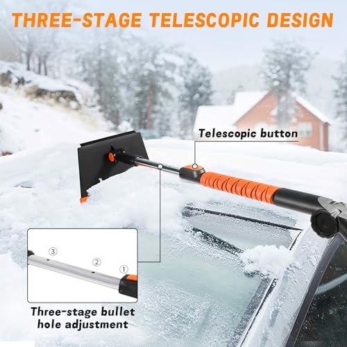 56" Large Ice Scrapers for Car Windshield, 90° Pivoting Snow Board, Snow Scraper - Image 2