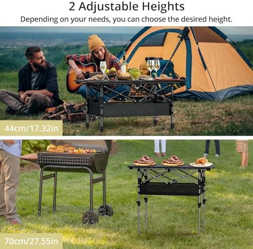 Anbte 3ft Aluminum Roll Top Folding Camping Table - Image 4