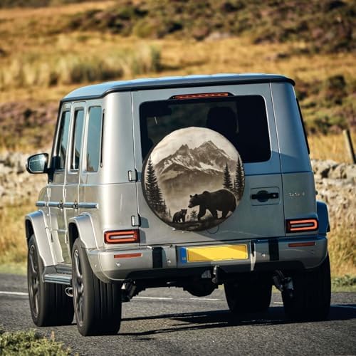 Spare Tire Cover for RV Camper, Retro Bear Forest Tire Cover Protectors - Image 7