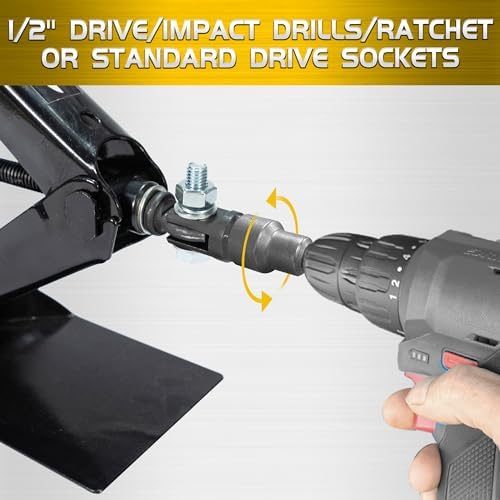 TONDA Scissor Jack Drill Adapter, 1/2 in Drive, 13/16 in Lug Wrench, 2 Pack - Image 4