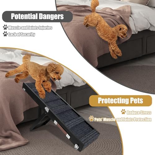 Okydoky Small Dog Ramp, Portable Folding Pet Stair Ramp, Adjustable 4 Levels - Image 3