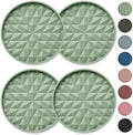 Silicone Car Coasters Set of 4, 3.15" Cup Holder Mats by Wingcases