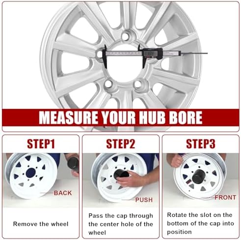 3.31 inch Wheel Center Caps Push-Through 4 Pack - Image 5