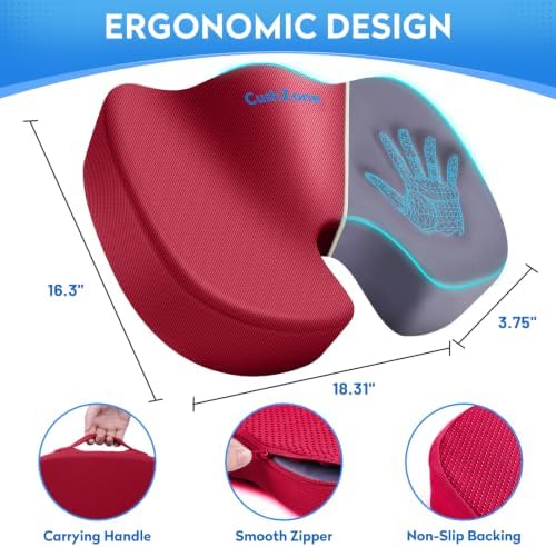 CushZone XL Memory Foam Seat Cushion - Image 4