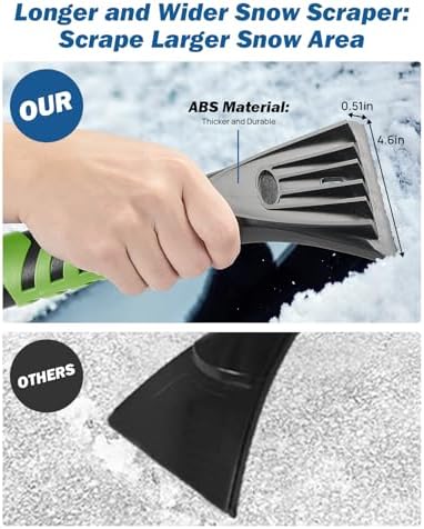 JOYTUTUS 41.5IN Extendable Snow Brush and Ice Scraper, 270°Pivoting Snow - Image 2