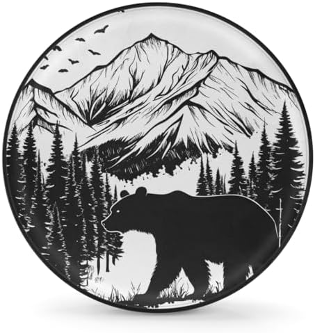 Rv Spare Tire Cover Wheel Mountain Forest Bear Tire Covers Wheel Protectors by FengQuGou