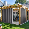 NICETOWN Outdoor Curtains for Patio Waterproof & Windproof W100xL108 Grey by NICETOWN