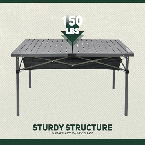 OUTSIDER Portable Aluminum Roll-Up Camping Table - Image 4