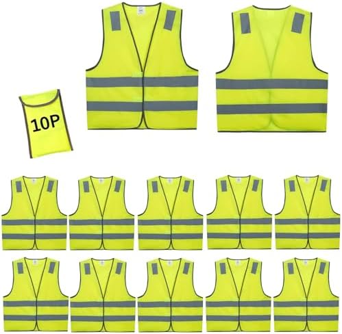Safety Vests 10 Pack by SafetyClothing