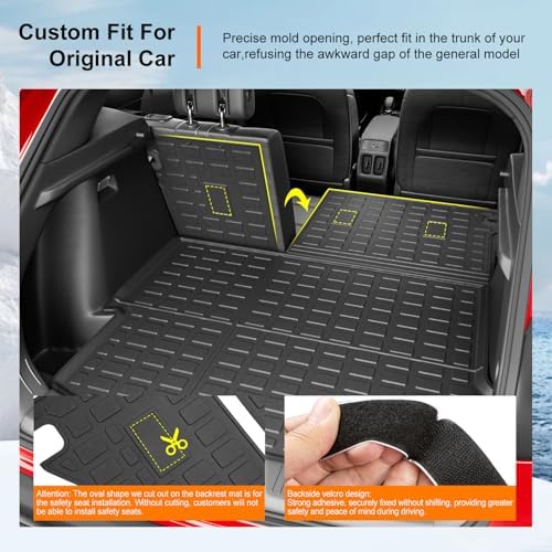 powoq Cargo Mat with Backrest Mats Compatible with 2024-2026 Chevy Trax - Image 2