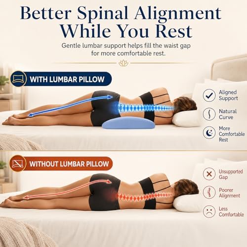 vamorry Lumbar Pillow for Sleeping, Lumbar Support Pillow for Bed for Back Pain - Image 4