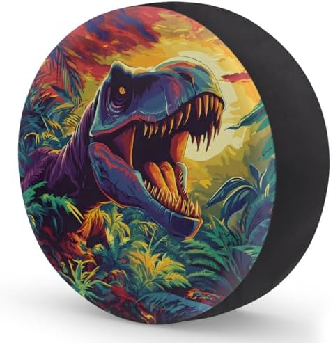 Cartoon Dinosaur Spare Tire Cover Dust-Proof Wheel Protector - Image 2