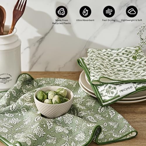 RECYCO Waffle Kitchen Towel Set of 2 - Image 3