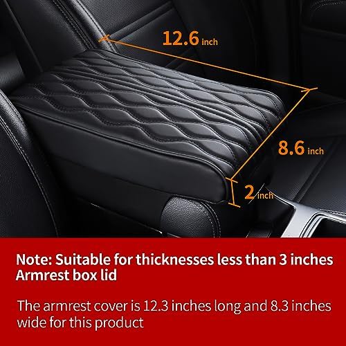 Car Center Console Heighten Cover, Leather Memory Foam Car Armrest Booster Pads - Image 2