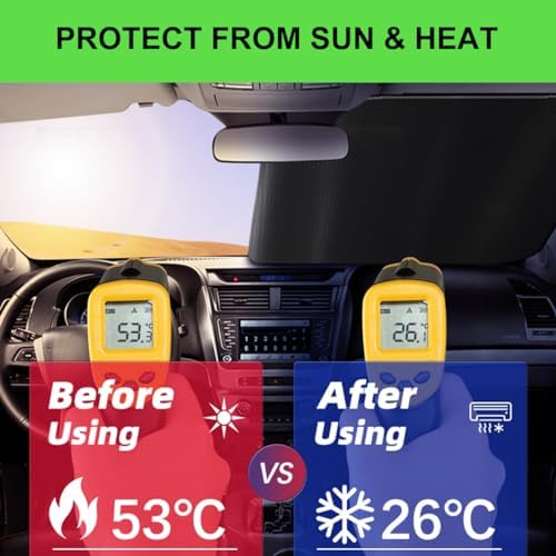 Windshield Sun Shade for Jeep, Windshield Sunshade for Wrangler TJ JK JL - Image 4