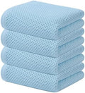 Kitinjoy 100% Cotton Waffle 4-Pack Kitchen Towels, Sky Blue by Kitinjoy