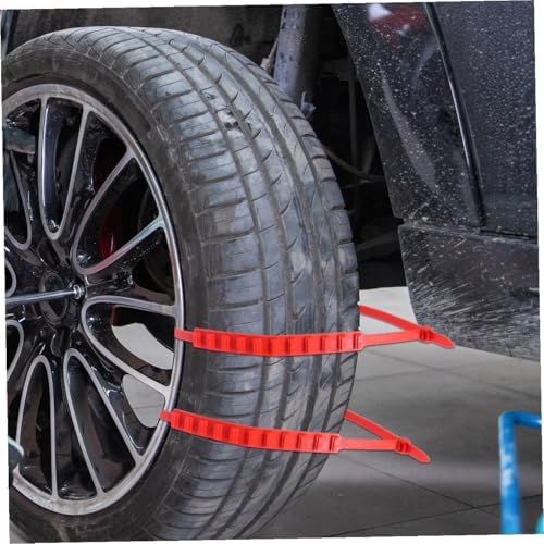 UKCOCO 15pcs Car Tire Anti-skid Tie Straps Emergency Snow Wheel Chains Orange - Image 7