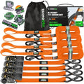 Rhino USA Ratchet Straps Tie Downs - 1in x 15ft by RhinoUSAInc