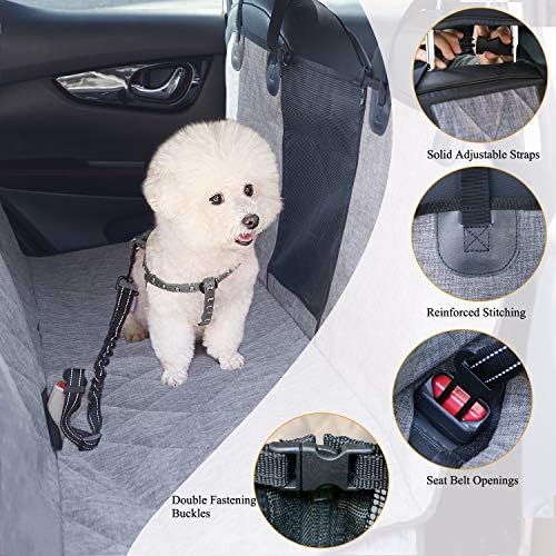 VIVAGLORY Dog Seat Cover Dog Hammock, Heather Black - Image 3
