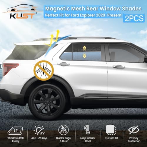 KUST Car Window Shades for 2020-2025 2026 Ford Explorer Accessories, Breathable - Image 2