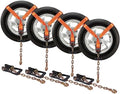 VEVOR Car Tie Down with Chain Anchors, Lasso Style 2"×120" Tire Straps by VEVOR