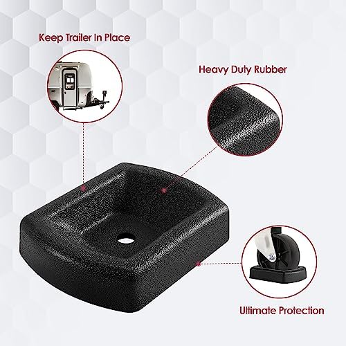 LEORAY Jack Wheel Chock, Reinforced Rubber Jack Caster Wheel Dock - Image 3