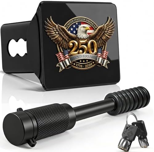US 250th Anniversary 1776-2026 Eagle American Flag Trailer Hitch Cover by Unknown