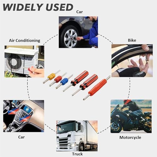 6Pcs Valve Core Wrench Tools, Single & Dual Head Wrench Tools - Image 3