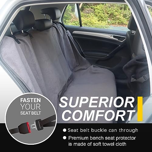Back Seat Cover for Car Trucks Van SUV Jeep, Waterproof Rear Bench Towel Seat - Image 4
