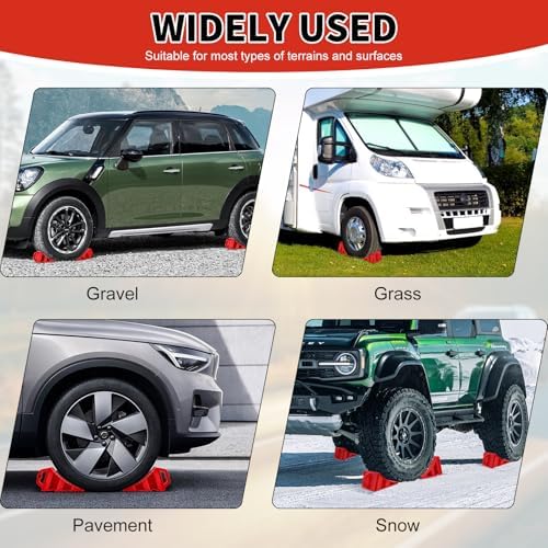 Wheel Chocks for Trailers, 4 Pack Hard Plastic RV Wheel Chocks - Image 7