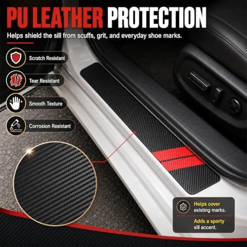 6PCS Car Door Entry Guard Sticker, Car Door Sill Protector - Image 3