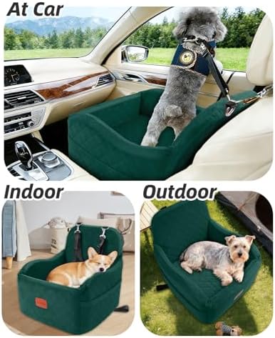 Lealchum Dog Booster Car Seat for Small/Medium Dogs, 6in Elevated Cushion - Image 6