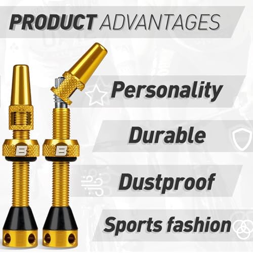 BWSHLF Tubeless Presta Valve Stem 40/44/55/60/65/80/100 mm, Super Light Alloy - Image 4