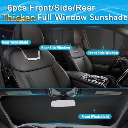 KMF 6pcs Thicken Sun Shades for Honda Civic Sedan 2012-2015 Accessories - Image 6