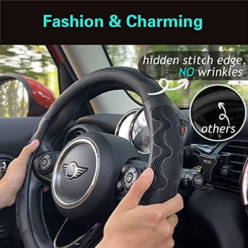 PINCTROT Small Size 14In Round Steering Wheel Cover Great Grip - Image 2