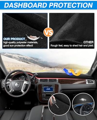 Cartist Dash Cover for 2007-2013 Chevy Chevrolet Silverado/GMC Sierra - Image 5