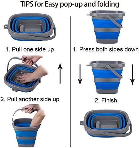 Collapsible Bucket with 1.32 Gallon, Small Plastic Bucket - Image 5