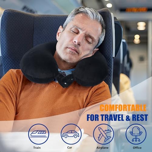 SAIREIDER Travel Pillow 100% Pure Memory Foam Travel Neck Pillow - Image 2