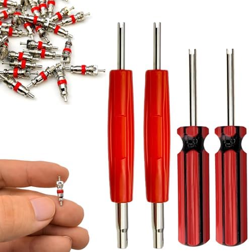 104Pcs Valve Core Removal Tool Set, Premium TPMS Safe, Nickel Plated Schrader by VOTNMIC