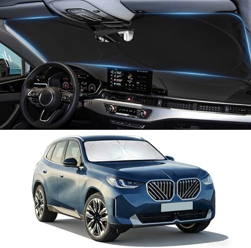 Sunshade for X3 Windshield Sun Shade Custom Fit for 2018-2025 2026 BMW X3 by INSAUTO
